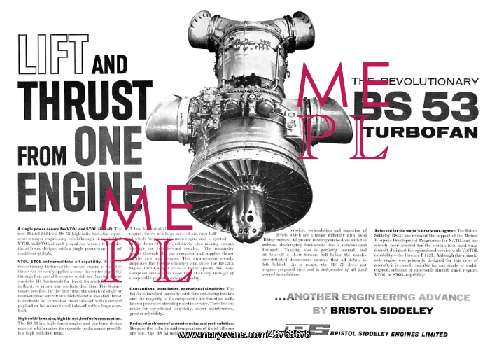 : Bristol Siddeley BS53 Turbofan : Bristol Siddeley BS53 Turbofan