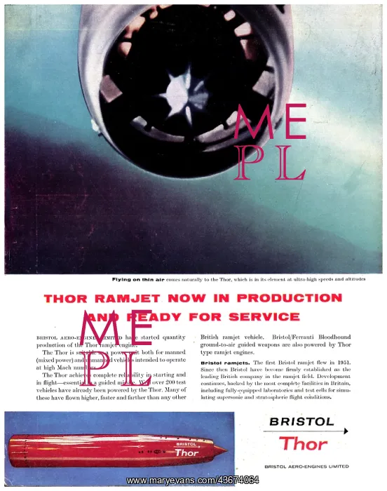 : Bristol Thor Ramjet : Bristol Thor Ramjet