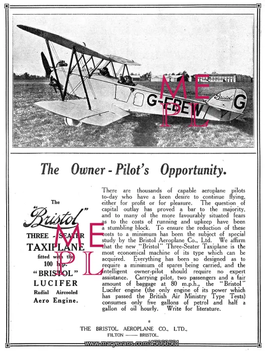 : Bristol Three-Seater Taxiplane : Bristol Three-Seater Taxiplane