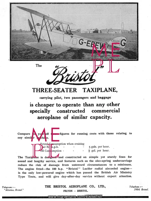 : Bristol Three-Seater Taxiplane : Bristol Three-Seater Taxiplane