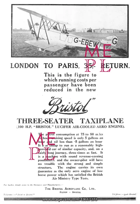 : Bristol Three-Seater Taxiplane : Bristol Three-Seater Taxiplane