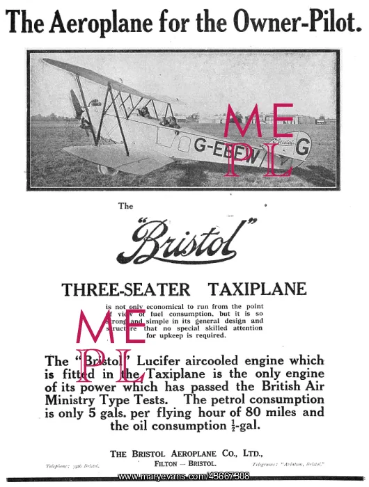 : Bristol Three-Seater Taxiplane : Bristol Three-Seater Taxiplane