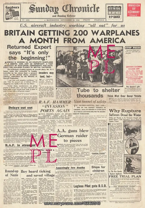 : Britain gets 200 Warplanes a month from America : Britain gets 200 Warplanes a month from America