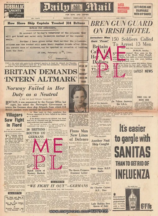 : Britain protests to Norway over the Altmark incident : Britain protests to Norway over the Altmark incident