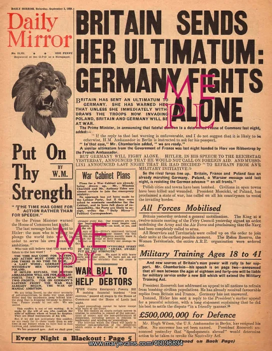 : Britain sends ultimatum to Germany : Britain sends ultimatum to Germany