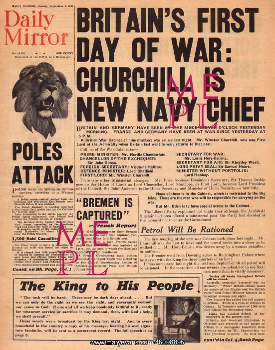 : Britain's first day of war, WW2 : Britain's first day of war, WW2