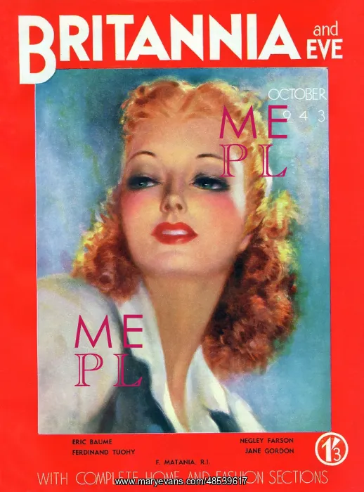 : Britannia and Eve cover, October 1943 : Britannia and Eve cover, October 1943