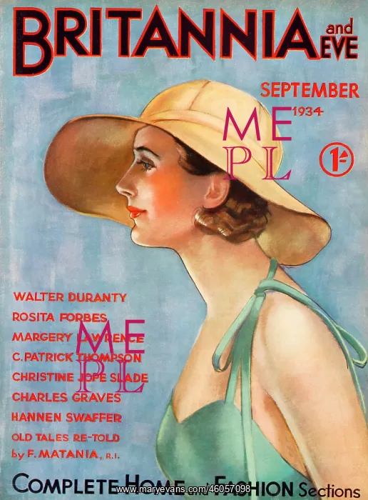 : Britannia and Eve, September 1934 : Britannia and Eve, September 1934