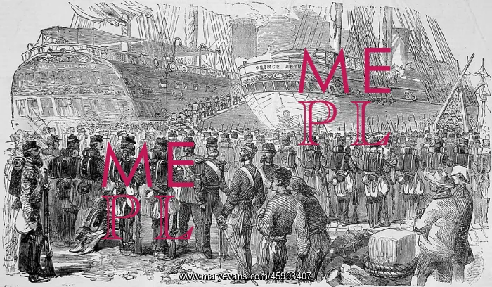 : The British 34th Regiment leaving the Crimea, 1856 : The British 34th Regiment leaving the Crimea, 1856