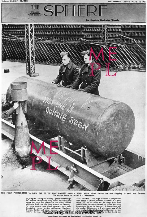 : A British 9000 pound bomb, 1943 : A British 9000 pound bomb, 1943