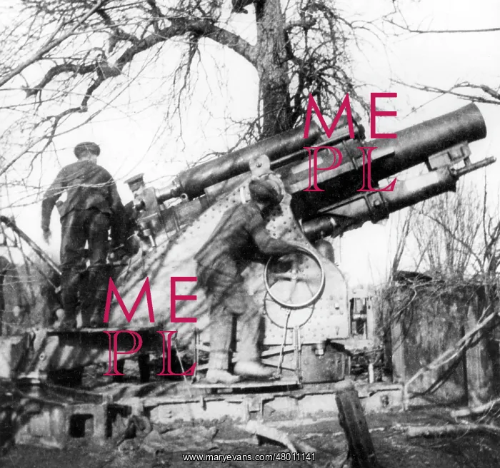 : British 9.2 inch Howitzer, Flanders, WW1 : British 9.2 inch Howitzer, Flanders, WW1