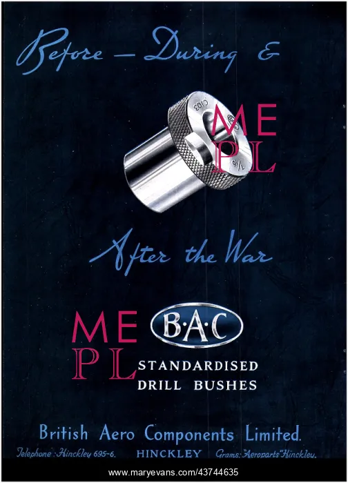 : British Aero Components B.A.C. Drill Bushes : British Aero Components B.A.C. Drill Bushes