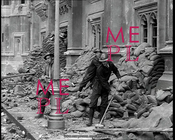 : British Air Raid Wardens Clearing Up Rubble : British Air Raid Wardens Clearing Up Rubble