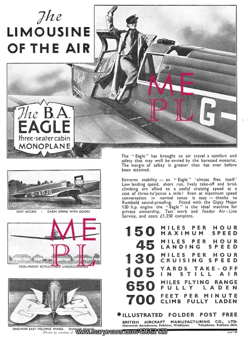 : British Aircraft B.A.Eagle : British Aircraft B.A.Eagle