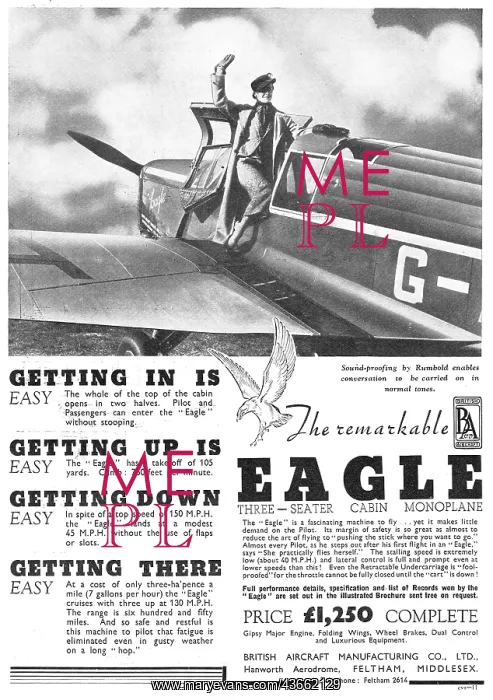 : British Aircraft B.A.Eagle : British Aircraft B.A.Eagle