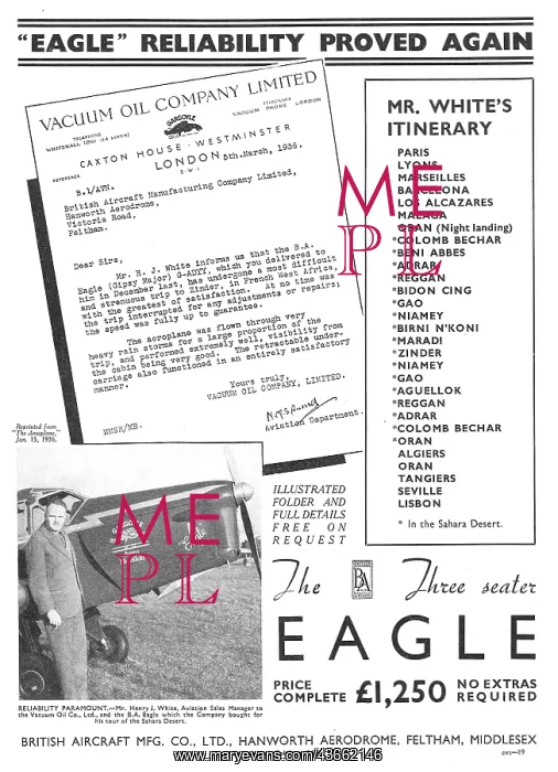 : British Aircraft B.A.Eagle : British Aircraft B.A.Eagle
