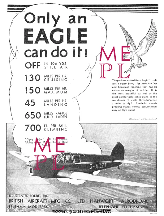 : British Aircraft B.A.Eagle : British Aircraft B.A.Eagle