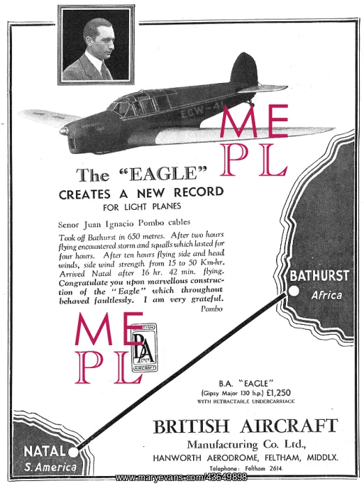 : British Aircraft B.A.Eagle: Senor : British Aircraft B.A.Eagle: Senor