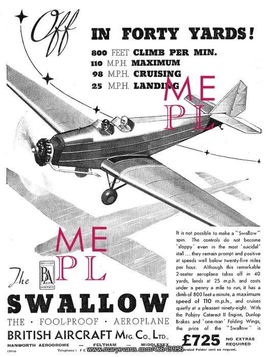 : British Aircraft B.A.Swallow : British Aircraft B.A.Swallow