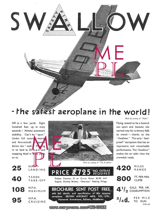 : British Aircraft B.A.Swallow : British Aircraft B.A.Swallow