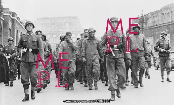 : British and American prisoners of war marching through : British and American prisoners of war marching through