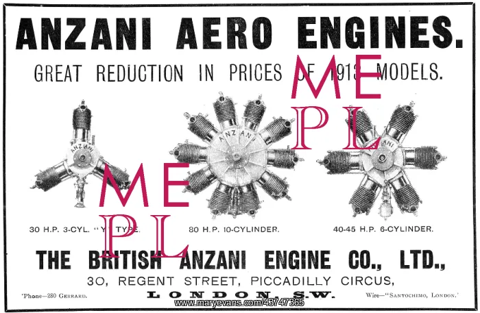 : British Anzani Engines 1912 : British Anzani Engines 1912