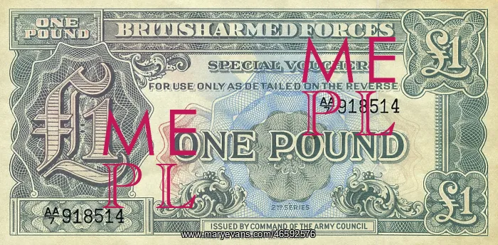 : British Armed Forces One Pound Banknote : British Armed Forces One Pound Banknote