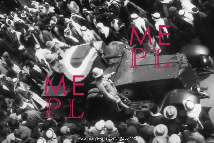 : British armored car in Jerusalem, 1930 : British armored car in Jerusalem, 1930