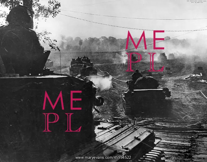 : British Armoured Vehicles advancing in Normandy : British Armoured Vehicles advancing in Normandy