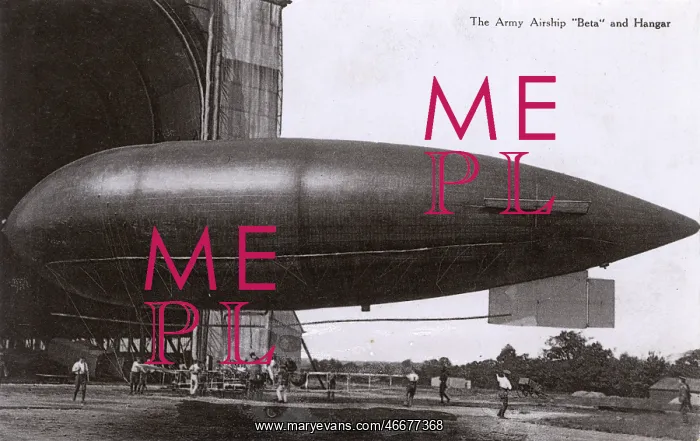 : The British Army Airship Beta and Hangar : The British Army Airship Beta and Hangar
