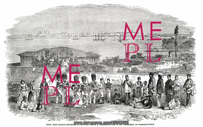 : British Army Camp at Scutari, Turkey 1854 : British Army Camp at Scutari, Turkey 1854