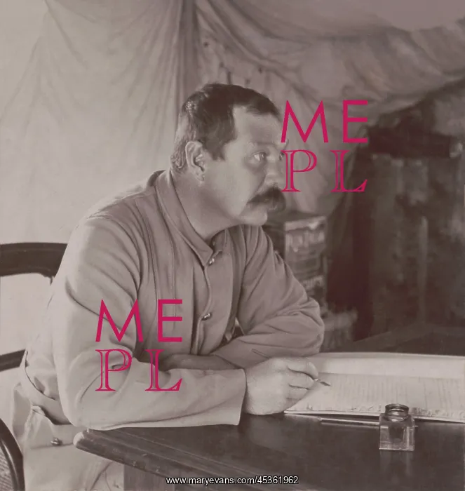 : British author Conan Doyle in his tent at Bloemfontein : British author Conan Doyle in his tent at Bloemfontein