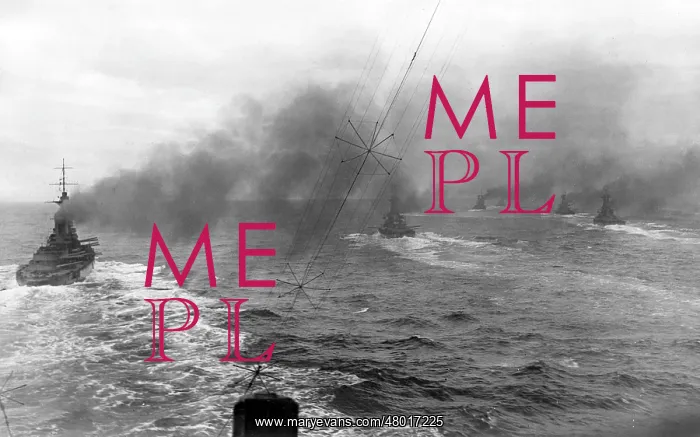 : British battle fleet avoiding enemy submarines, WW1 : British battle fleet avoiding enemy submarines, WW1