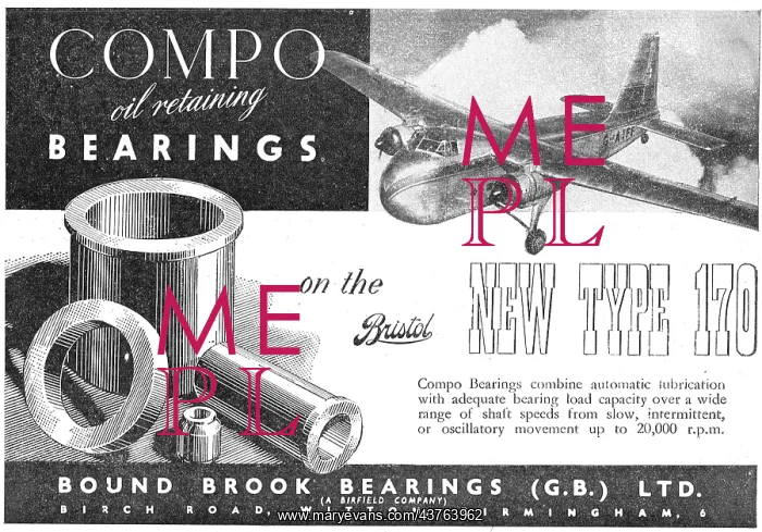 : British Bound Brook COMPO Oil Retaining Bearings : British Bound Brook COMPO Oil Retaining Bearings