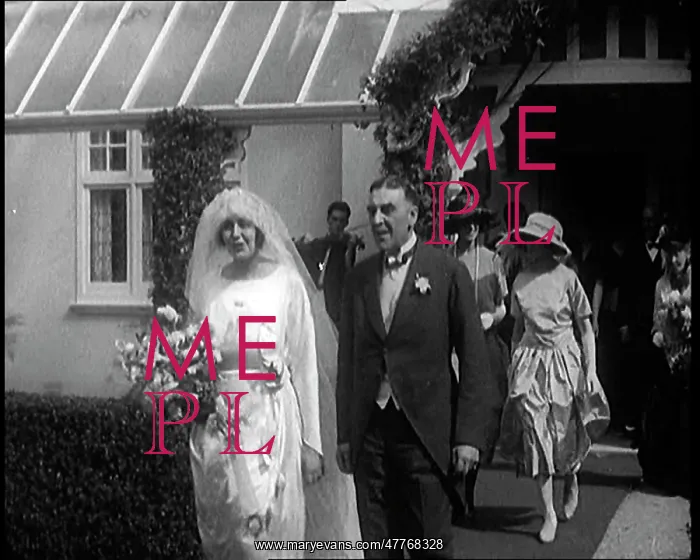 : British Bride and Groom Exiting A Building : British Bride and Groom Exiting A Building