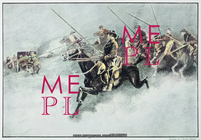 : British cavalry in action during WWI : British cavalry in action during WWI