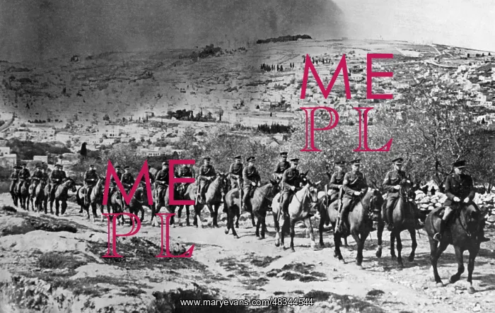 : British cavalry division at Nazareth : British cavalry division at Nazareth