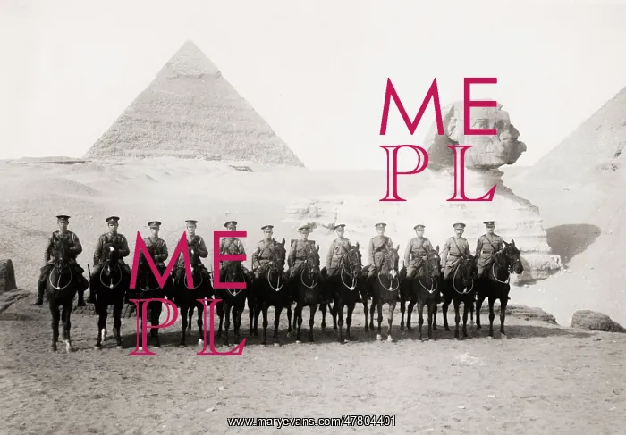 : British cavalry officers, at the Sphinx, Egypt : British cavalry officers, at the Sphinx, Egypt