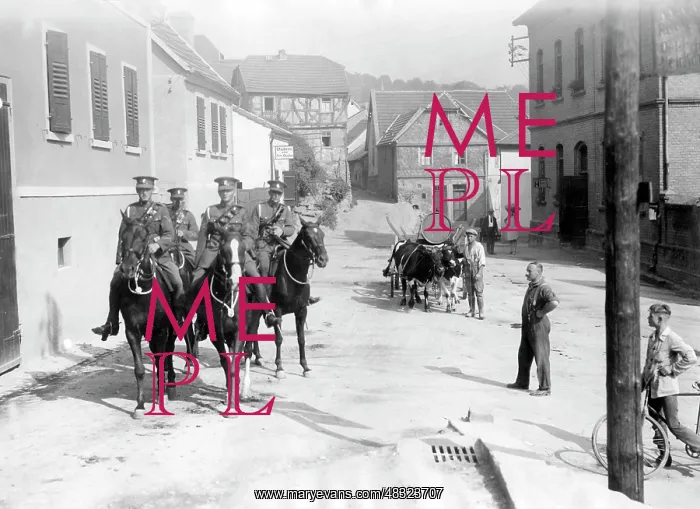 : British cavalrymen in Frauenstein, 1929 : British cavalrymen in Frauenstein, 1929