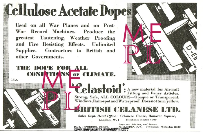: British Celanese Acetate Dopes For Aircraft : British Celanese Acetate Dopes For Aircraft
