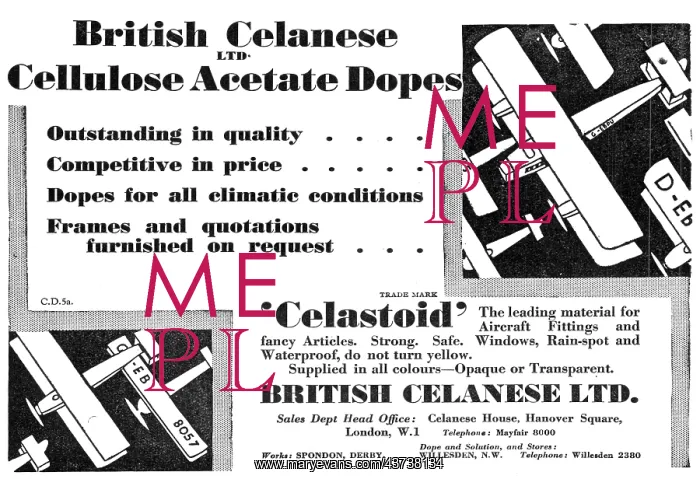  : British Celanese Cellulose Acetate Dopes