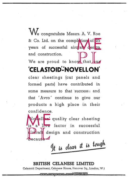 : British Celanese Novellon Acetate Sheeting - Celastoid : British Celanese Novellon Acetate Sheeting - Celastoid