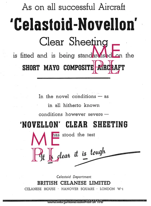 : British Celanese Novellon Sheeting, Dopes & Varnishes : British Celanese Novellon Sheeting, Dopes & Varnishes