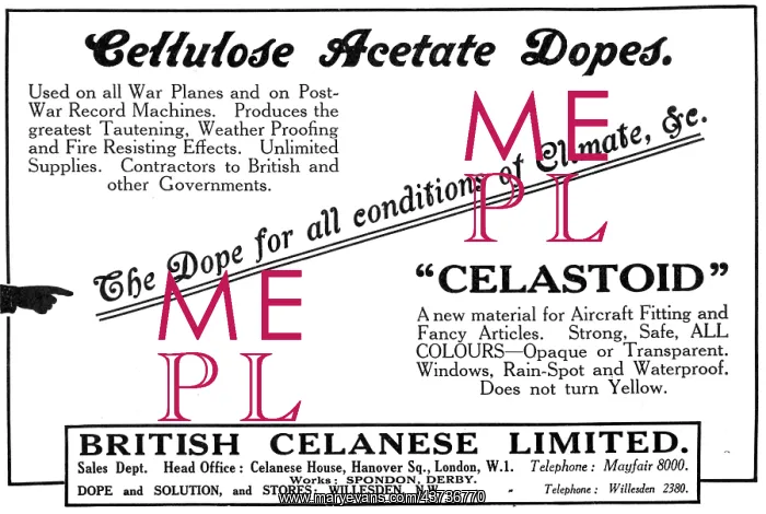 : British Celastoid Dopes & Varnishes : British Celastoid Dopes & Varnishes