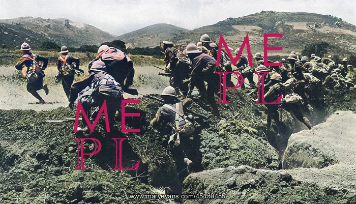 : British charge at Gallipoli, 1915 : British charge at Gallipoli, 1915
