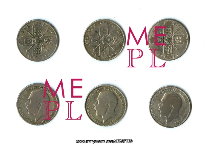 : British coins, three George V florins : British coins, three George V florins