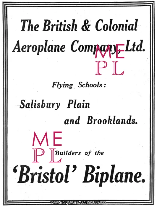 : The British & Colonial Aeroplane Company : The British & Colonial Aeroplane Company