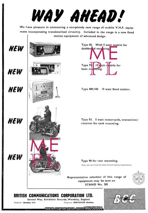 : British Communications Corporation. B.C.C. BCC : British Communications Corporation. B.C.C. BCC