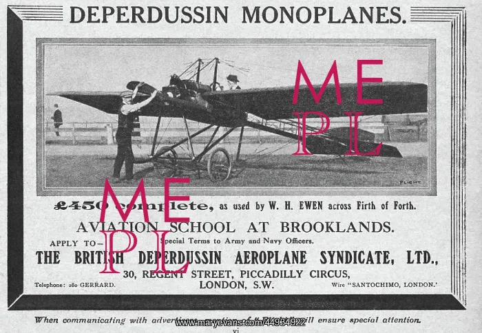 : The British Deperdussin Aeroplane Syndicate Ltd. Deperd? : The British Deperdussin Aeroplane Syndicate Ltd. Deperd?