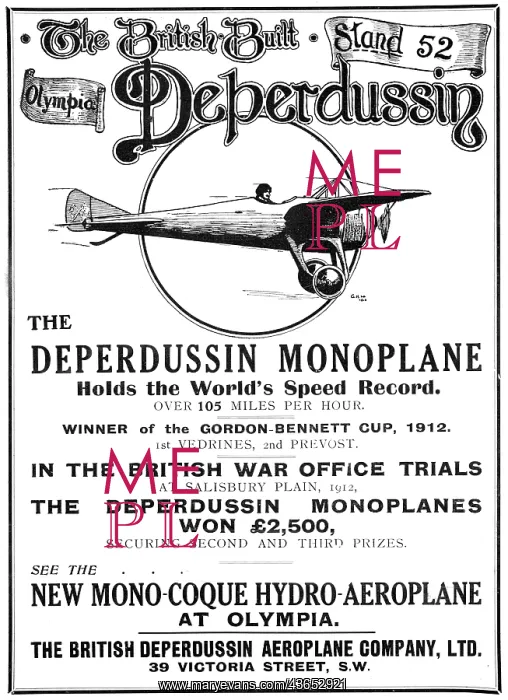 : British Deperdussin Monoplane 1913 : British Deperdussin Monoplane 1913